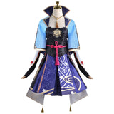 Juego Genshin Impact Kamisato Ayaka Cosplay Disfraz Traje Vestido Fiesta Halloween