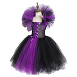 Película Maleficent Tutu Niños Cosplay Halloween Disfraz Vestido Carnaval Traje Per.