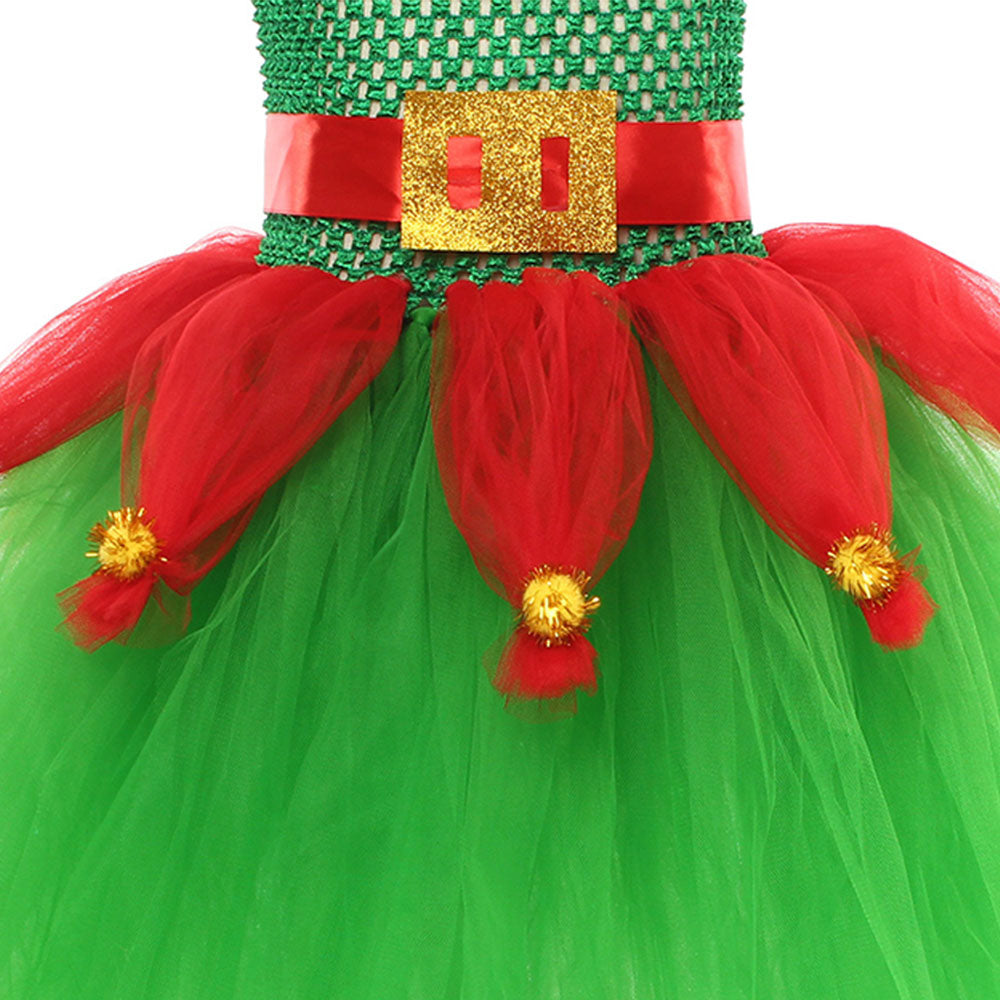 Traje de duende discount navideño con tutu