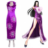 Anime One Piece Boa Hancock Cosplay Navidad Disfraz Traje Vestido Falda