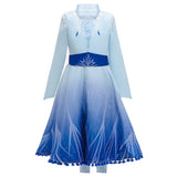 Anime Frozen Elsa Anna Niños Cosplay Disfraz Halloween Falda Vestido Pantalón Carnaval Traje Per.