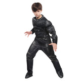 Película Black Panther Niños Cosplay Disfraz Traje Músculo Fiesta Halloween Carnaval