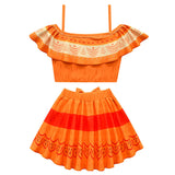 Anime Encanto Pepa Niños Cosplay Navidad Disfraz Traje de Baño Vestido Falda Conjunto Carnaval