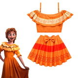 Anime Encanto Pepa Niños Cosplay Navidad Disfraz Traje de Baño Vestido Falda Conjunto Carnaval