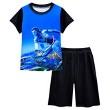 Avatar:The Way of Water Jake Sully Cosplay Disfraz Niños Chicos Camiseta Pantalones Cortos Traje de Carnaval Fiesta