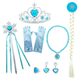 Anime Frozen Elsa Vestido Halloween Carnaval Cosplay Disfraz para Niños