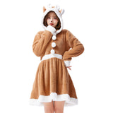 Navidad Alce Reindeer Reno Cosplay Disfraz Pijama Traje Vestido Fiesta Halloween Christmas