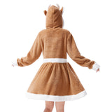 Navidad Alce Reindeer Reno Cosplay Disfraz Pijama Traje Vestido Fiesta Halloween Christmas