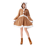 Navidad Alce Reindeer Reno Cosplay Disfraz Pijama Traje Vestido Fiesta Halloween Christmas