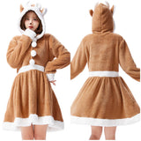 Navidad Alce Reindeer Reno Cosplay Disfraz Pijama Traje Vestido Fiesta Halloween Christmas