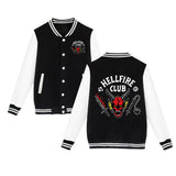 TV Stranger Things 4 Hellfire Club Chaqueta de Béisbol Cosplay Navidad 3D Impreso Casual