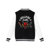 TV Stranger Things 4 Hellfire Club Chaqueta de Béisbol Cosplay Navidad 3D Impreso Casual