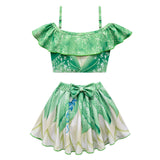 Tiana Niños Cosplay Fiesta Disfraz Traje de Baño