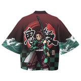 Demon Slayer Kamado Tanjirou Kimono Haori Yukata Cosplay Traje Casual