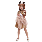 Niños Cosplay Navidad Alce Halloween Disfraz Capa Vestido Conjunto Carnaval Traje