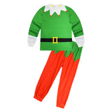 Niños Duende Elf Navidad Sudadera Pantalón Cosplay Disfraz Traje Fiesta Halloween Conjunto Christmas