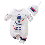 Astronauta Niño Mono cosplay Navidad Fiesta caricatura bebé con manga larga franela disfraz