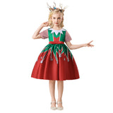 Navidad Duende Elf Niños Cosplay Disfraz Traje Vestido Fiesta Halloween Christmas