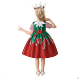 Navidad Duende Elf Niños Cosplay Disfraz Traje Vestido Fiesta Halloween Christmas