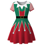 Papá Noel Cosplay Navidad Elfo Halloween Disfraz Falda Vestido Carnaval