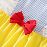 Snow White Niño Mono cosplay Navidad Fiesta caricatura bebé con manga larga franela disfraz