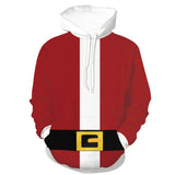 Papá Noel Santa Claus Sudadera Cosplay Navidad Fiesta 3D Impreso