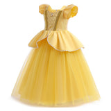 Película Beauty And The Beast Belle Cosplay Disfraz Niñas Trajes Halloween Carnaval Fiesta Disfraz Traje