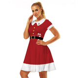 Papá Noel Cosplay Navidad Elfo Halloween Disfraz Falda Vestido Carnaval