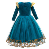 Película Brave Merida Princesa Niños Cosplay Navidad Disfraz Traje Vestido