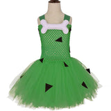 Anime The Flintstones Niños Cosplay Disfraz Tutu Vestido Falda Halloween Carnaval Navidad