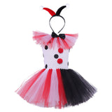 Película Harley Quinn Niños Cosplay Disfraz Traje Vestido Falda Halloween Conjunto Carnaval