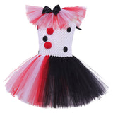 Película Harley Quinn Niños Cosplay Disfraz Traje Vestido Falda Halloween Conjunto Carnaval