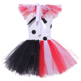 Película Harley Quinn Niños Cosplay Disfraz Traje Vestido Falda Halloween Conjunto Carnaval