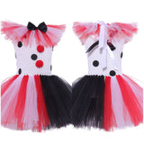 Película Harley Quinn Niños Cosplay Disfraz Traje Vestido Falda Halloween Conjunto Carnaval