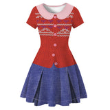 Anime Turning Red Mei Niños Cosplay Navidad Disfraz Traje Vestido Falda