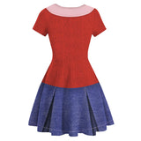 Anime Turning Red Mei Niños Cosplay Navidad Disfraz Traje Vestido Falda