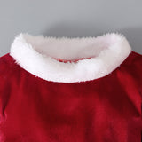 Niño Mono Juego de rol de santa Navidad Fiesta bebé con manga larga terciopelo traje de 3 piezas Christmas