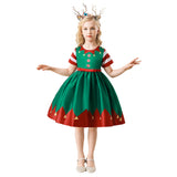 Navidad Duende Elf Niños Cosplay Disfraz Traje Vestido Fiesta Halloween Christmas