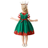 Navidad Duende Elf Niños Cosplay Disfraz Traje Vestido Fiesta Halloween Christmas