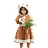 Niños Cosplay Navidad Alce Halloween Disfraz Falda Vestido Conjunto Carnaval Traje