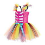 Niños Calavera Cráneo Lentejuela Tutu Cosplay Disfraz Traje Vestido Navidad Conjunto Carnaval