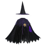 Niños Bruja Cosplay Halloween Disfraz Fiesta Vestido Conjunto Carnaval Traje