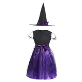 Niños Bruja Cosplay Halloween Disfraz Fiesta Vestido Conjunto Carnaval Traje