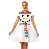 Muñeco de Nieve Cosplay Navidad Elfo Disfraz Falda Vestido Carnaval Traje