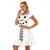 Muñeco de Nieve Cosplay Navidad Elfo Disfraz Falda Vestido Carnaval Traje