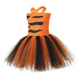 Niños Princesa tigre Cosplay Navidad Halloween Fiesta Vestido Conjunto Carnaval Disfraz