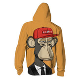 NBA Teddy simios Yacht Club Sudadera Cosplay Halloween Carnaval 3D Impreso chaqueta con cremallera