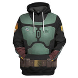 Película Star Wars Boba Fett Sudadera Cosplay Navidad Fiesta 3D Impreso chaqueta