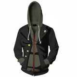 Juego Danganronpa Naegi Makoto Sudadera Cosplay Navidad Fiesta 3D Impreso Casual chaqueta con Cremallera