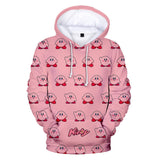 Juego Kirby Sudadera Cosplay Navidad Fiesta 3D Impreso Casual